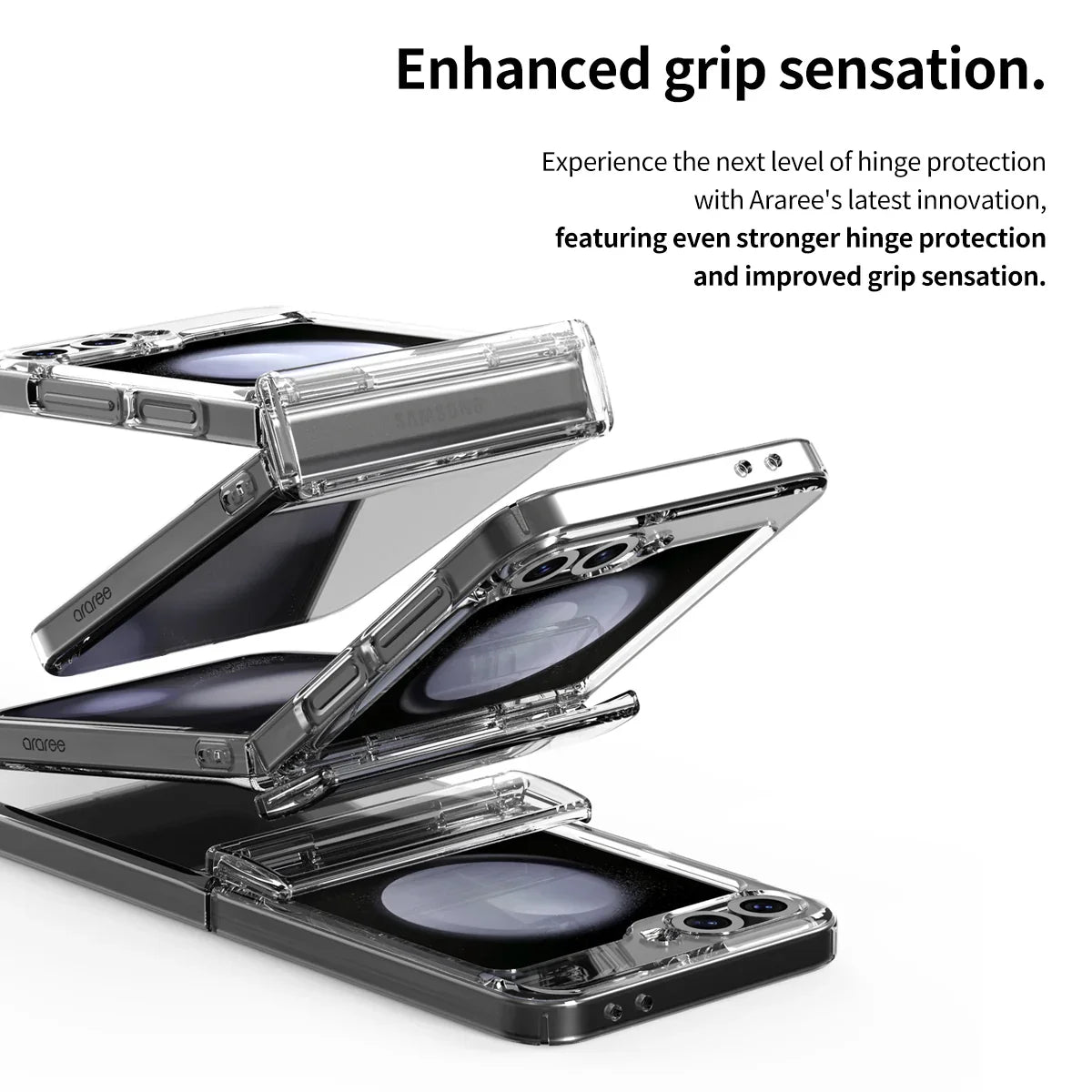 Araree Samsung Z Flip 6 Nukin 360 Case - Clear - Tashqila Araree Samsung Z Flip 6 Nukin 360 Case - Clear - Tashqila